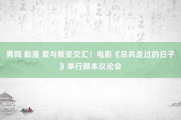 男同 動漫 爱与叛变交汇！电影《总共走过的日子》举行脚本议论会
